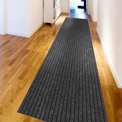 2x46 Hallway Runner Rug (Black / 2' x 46' (Runner))