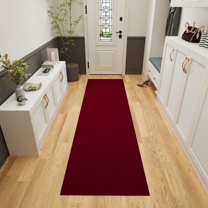 3x10 Hallway Runner Rug (Solid Red)