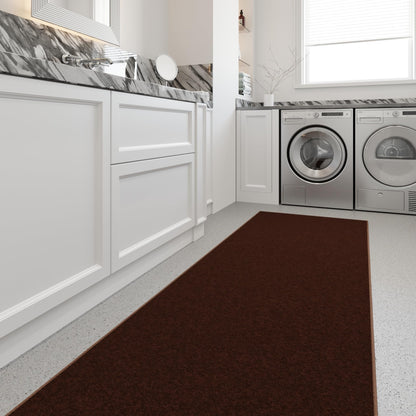 3x10 Hallway Runner Rug (Solid Brown)