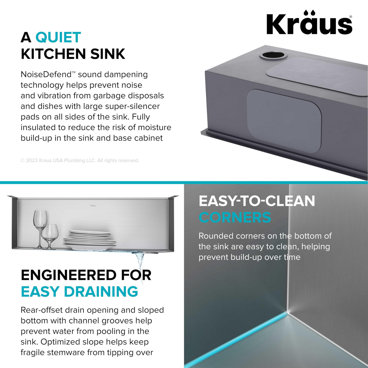 Stainless Steel 36 in Undermount Kitchen Sink KWU110 (Stainless Steel / 36 Inch / Sink)