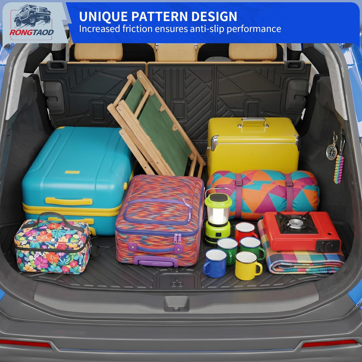 Trunk Mat & Backrest Mats for 2026 Toyota RAV4 Hybrid Accessories