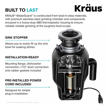 Kore™ Workstation 33 (Stainless Steel / 33 inch / Sink and Garbage Disposal 3/4 HP)