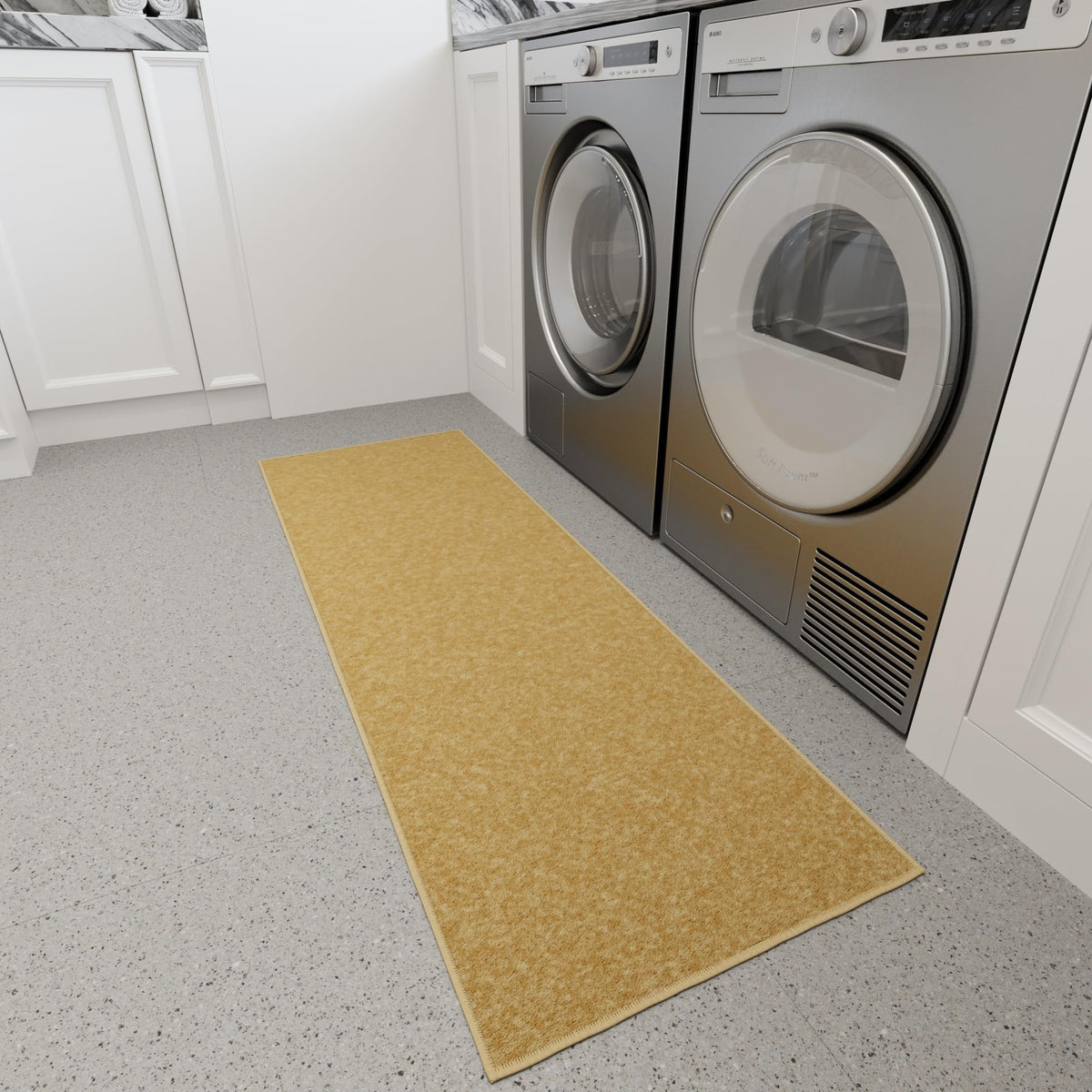2x5 Kitchen Rug Runner (Solid Beige)