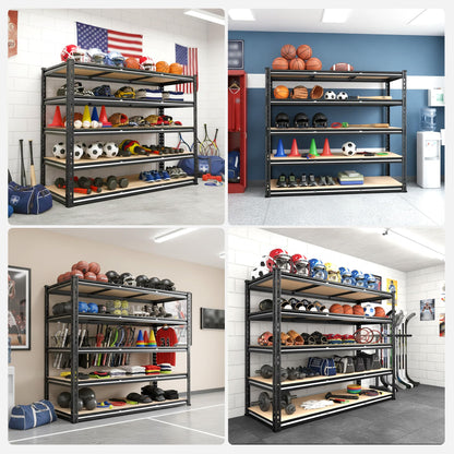 3080LBS Garage Shelving for Warehouse (48" W x 72" H x 24" D)