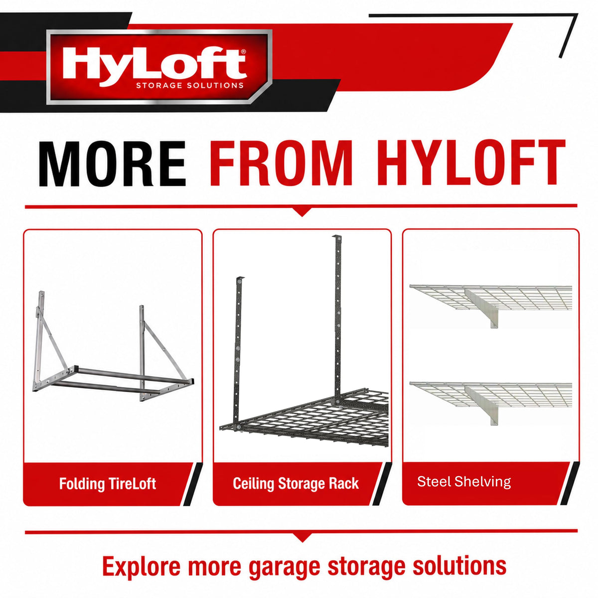 Adjustable Garage Ceiling Mount Storage Rack Kit (Hammertone / Pack of 2)