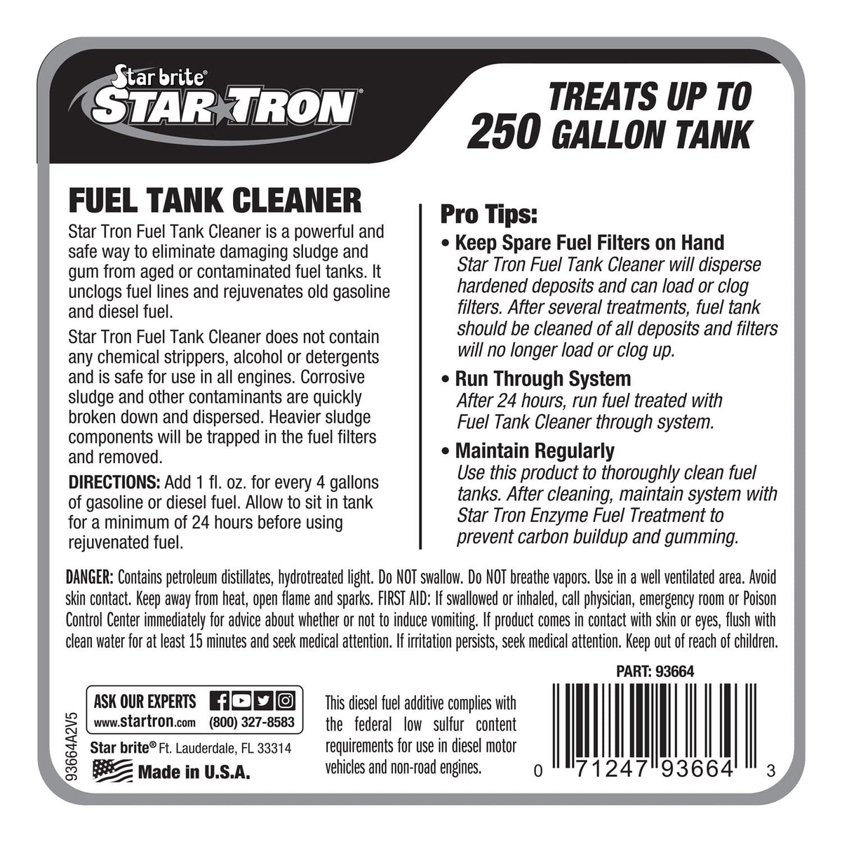 STAR TRON Enzyme Formula Fuel Tank Cleaner (64 Ounce)