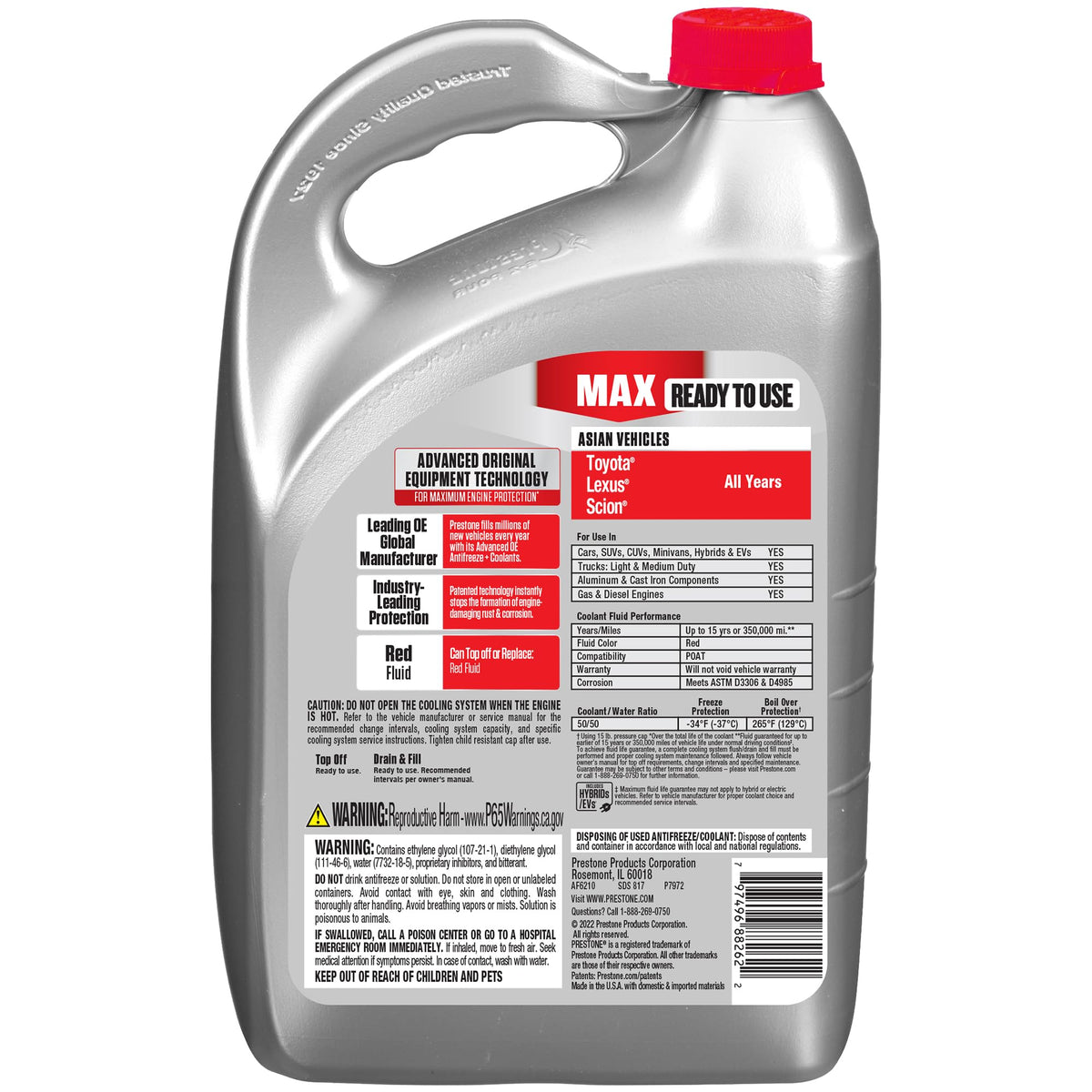AF6210 MAX Asian Vehicles (Asian Red / Pack of 6 Gallons)