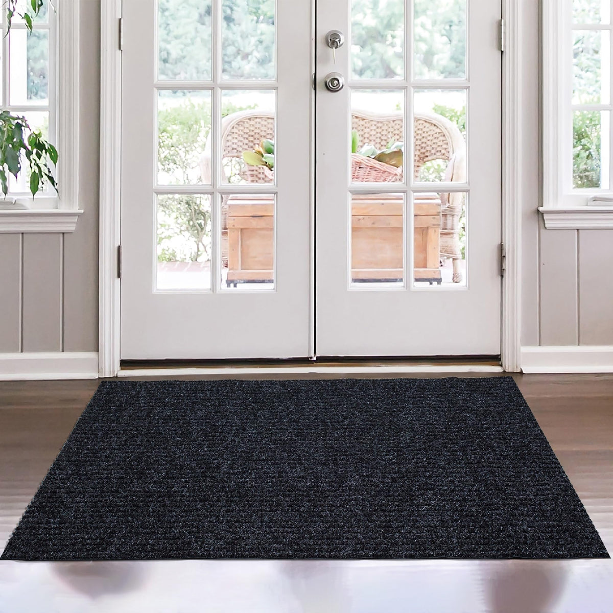 2x4 Indoor Outdoor Door Mat (Black / 2' x 4' (Mat))