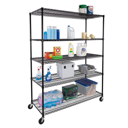 UltraDurable 5 (Black / 5-Tier Shelving, 60" W x 24" D)