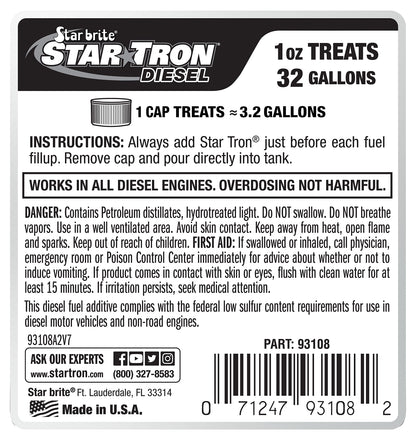 Star TRON Enzyme Fuel Treatment (8 Oz Treats 252 Gallons)