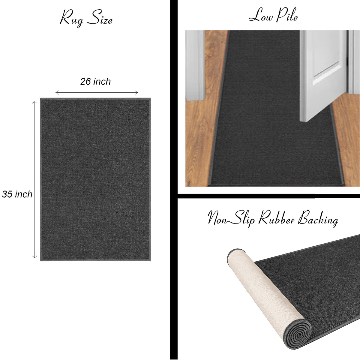 26" x 35" Laundry Room Rug (Laundry Navy Checkered)