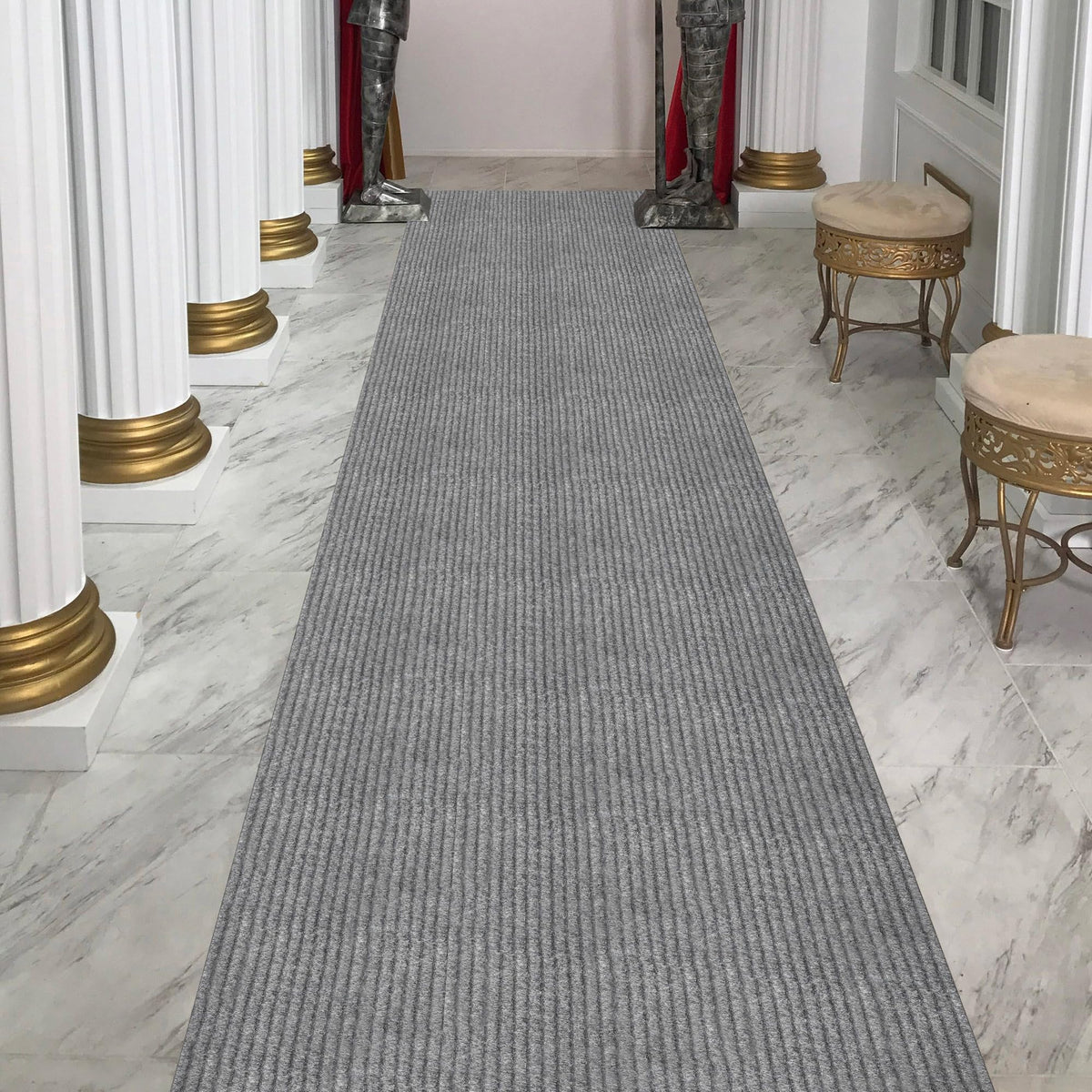 2x13 Hallway Runner Rug (Grey / 2' x 13' (Runner))