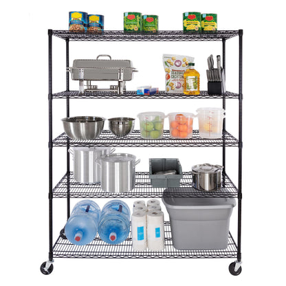 UltraDurable 5 (Black / 5-Tier Shelving, 60" W x 24" D)
