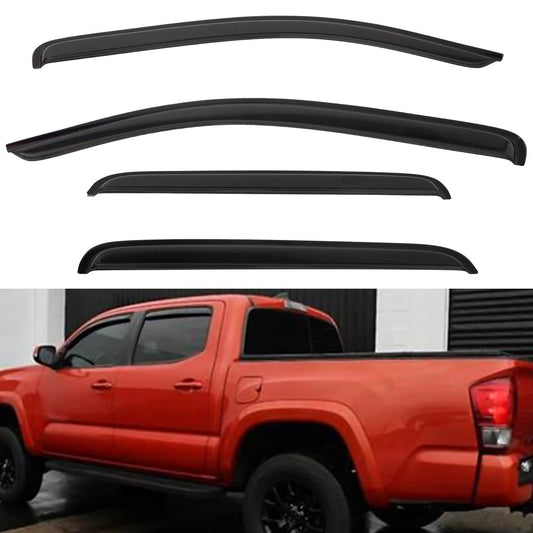 4pcs Window Visors Rain Guards for 2016 (2016-2022 Tacoma Double Cab)