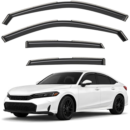 Window Deflectors Smoke Tinted in (For Civic 22-27 Sedan)