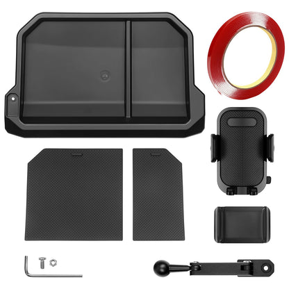 Car Phone Holder with Dashboard Storage Box for Toyota Tacoma 2024 2025 2026 & 4Runner 2025 2026 2027 Accessories (Car Phone Holder with Dash Organizer)