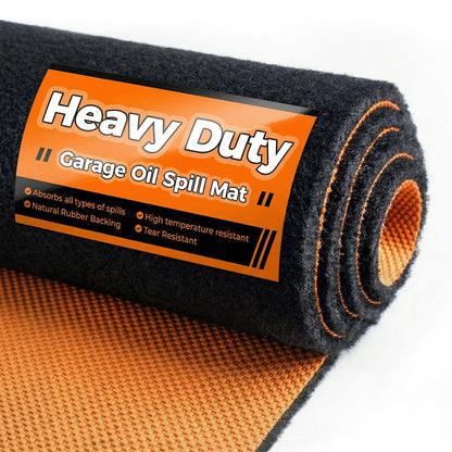Heavy Duty Oil Spill Mat 64"X32" (Black / 64"L x 32"W x 0.25"Th)