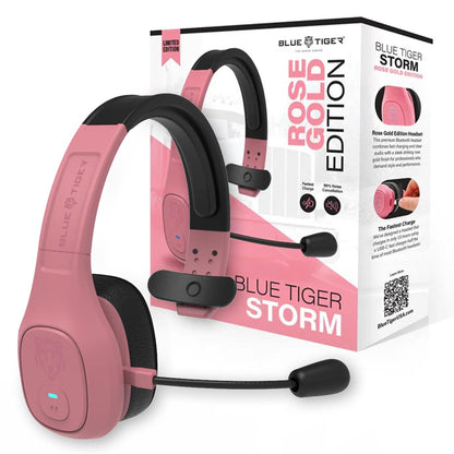 Storm Trucker Bluetooth Headset with Noise Cancelling Mic (Rose Gold / Storm Rose Gold)