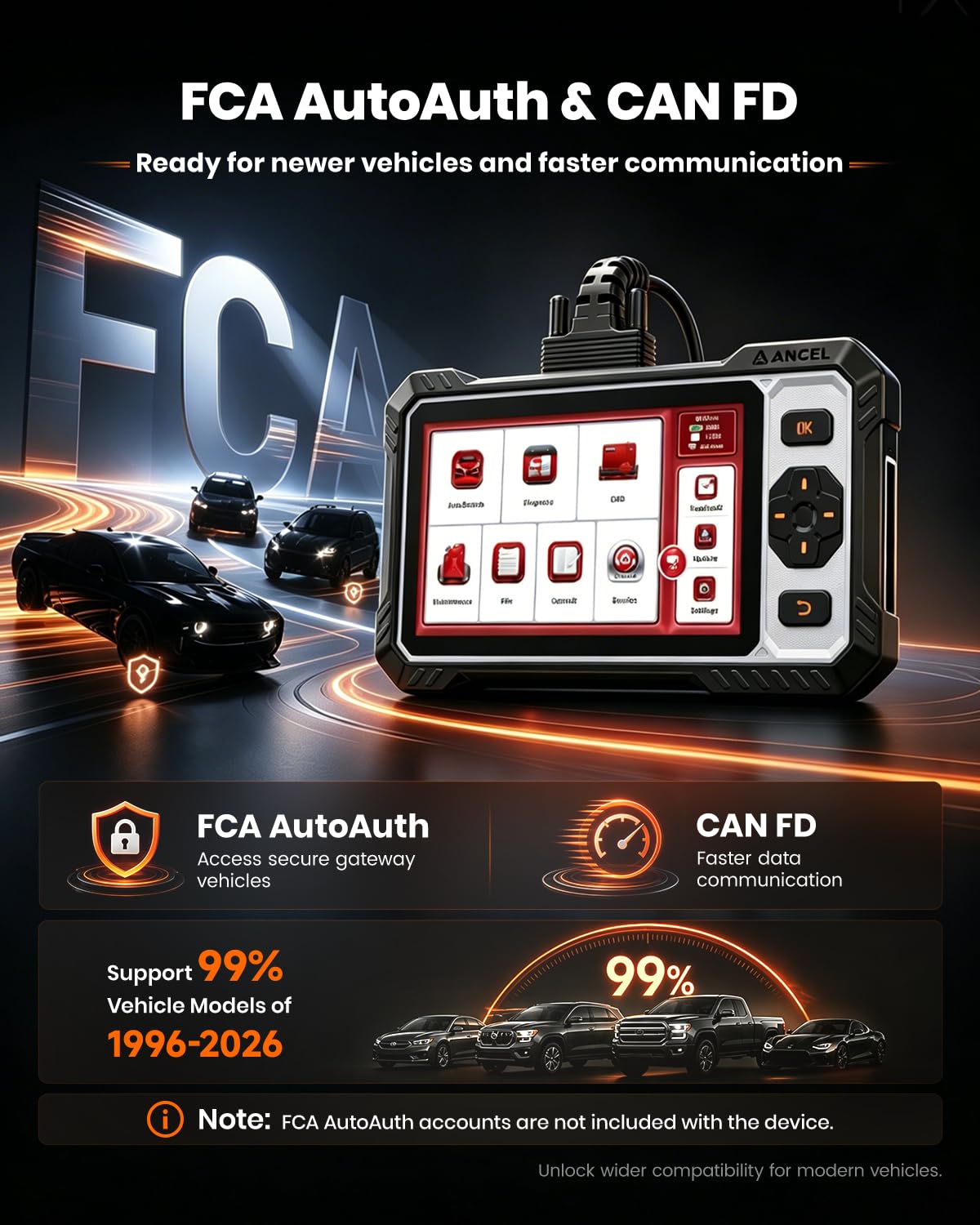 FX6000 Bidirectional Scan Tool (Red-Black)