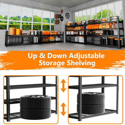 Storage Shelves Heavy Duty 3 PCS (4 Tier 48"W x 18"D x 60"H)