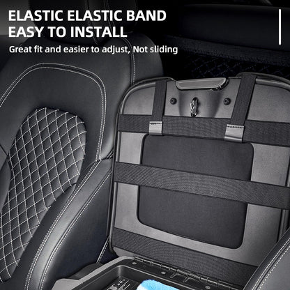 Center Console Cover for 2013 (Fit for 2013-2018 Dodge Ram Jump Seat / Black Leather（with 2 Front Pockets）)