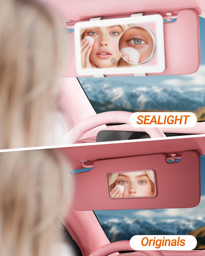 Car Sun Visor Vanity Mirror (White)