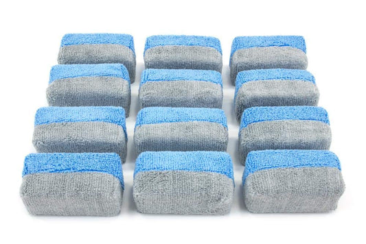 Saver Applicator Terry] Ceramic Coating Applicator Sponge (Blue/Gray)