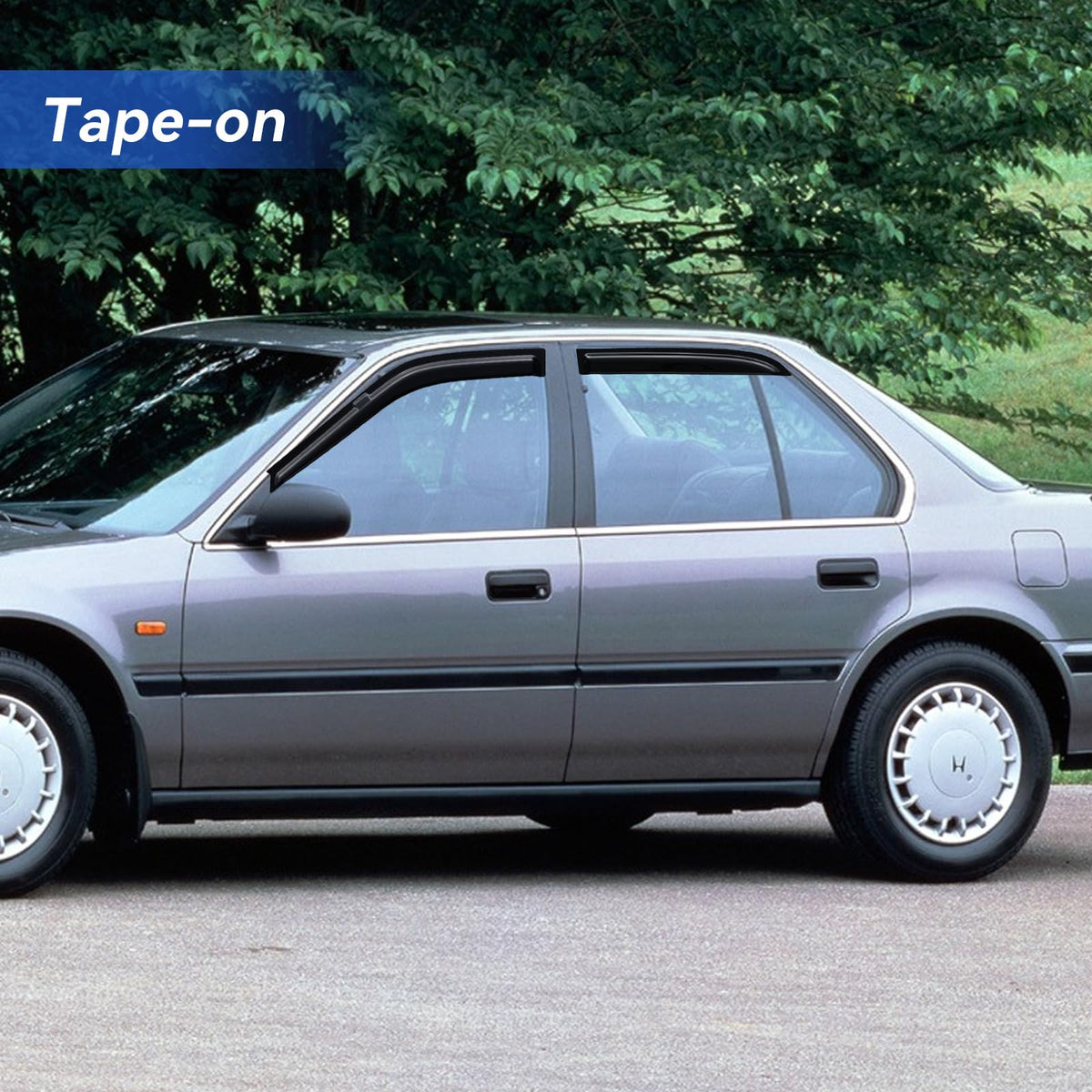 Window Visors Rain Guards for 1990 1991 1992 1993 Honda Accord Sedan (1990-1993 Honda Accord Sedan)