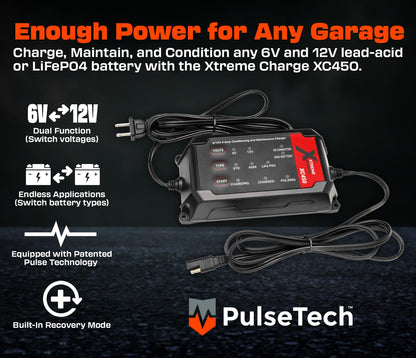 XC450 Xtreme Charge 4 AMP Smart Battery Charger & Maintainer