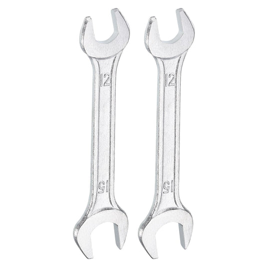 2pcs 12x15mm Double Open End Wrench 15° Offset Angle Wrenches (12mm x 15mm)