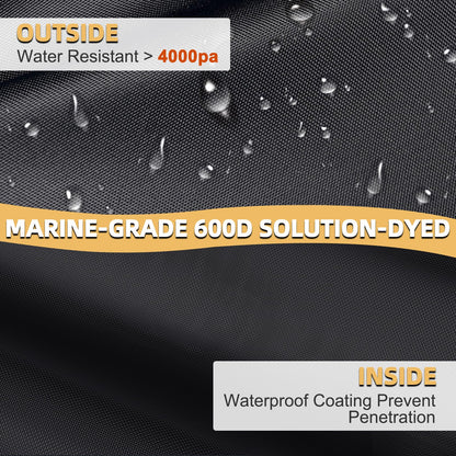 600D ATV Cover 4 Wheeler Covers Outdoor Storage 95" L * 50"W * 48" H (95"L x 50W" x 48"H / black)
