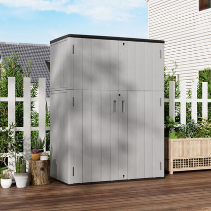Outdoor Vertical Storage Sheds (Gray / 57Cu.ft)