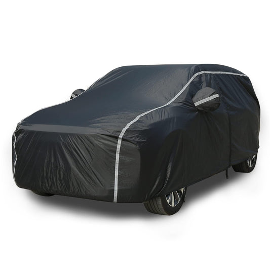 SUV Car Cover Waterproof All Weather (Black-White / YXL: for SUV (Length 191"-205"))