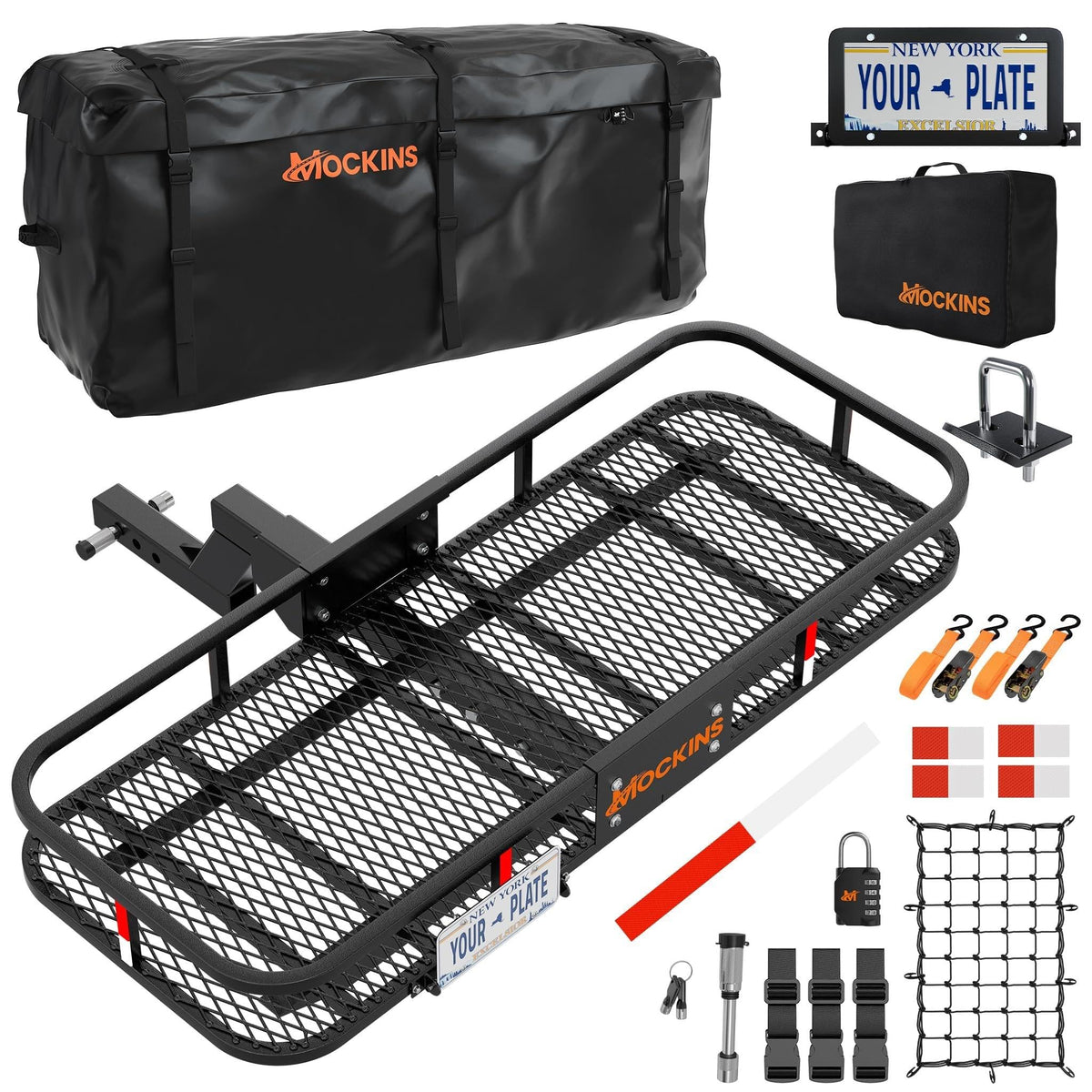 6" Raised Heavy Duty Luggage Rack for SUV Car Truck with 500 Lb Cap (Large: 60" L X 20" W)