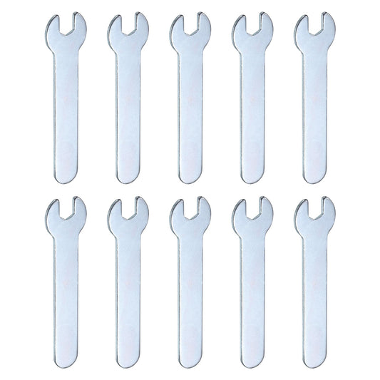 10pcs 6x66x1.5mm Small Single Open End Wrench Metric Wrenches (6x66x1.5mm)