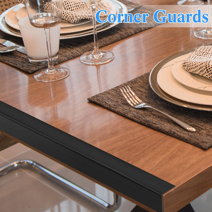 10 Pcs 1-1/8 x 48 Inches Wall Corner Protector Guards Bulk, Black (1-1/8 x 48 Inches / Black)