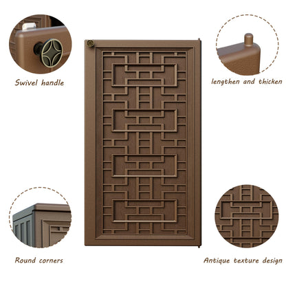 Storage Box Outdoor Caninet (Brown-60Gal)