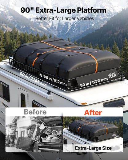 Roof Rack Cargo Basket (90x50in)