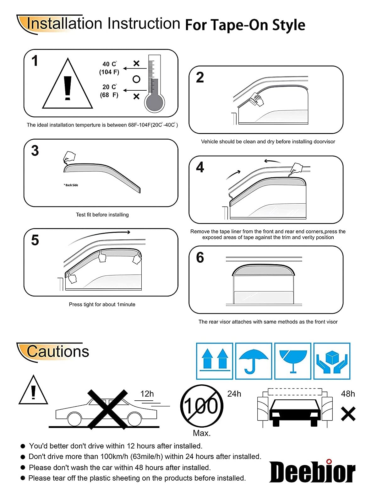Extra Durable Rain Guard for 2019 (19-22 Silverado/Sierra Crew Cab (Full Rear Door))