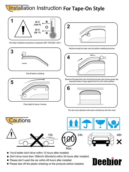 Extra Durable Rain Guard for 2019 (19-22 Silverado/Sierra Crew Cab (Full Rear Door))