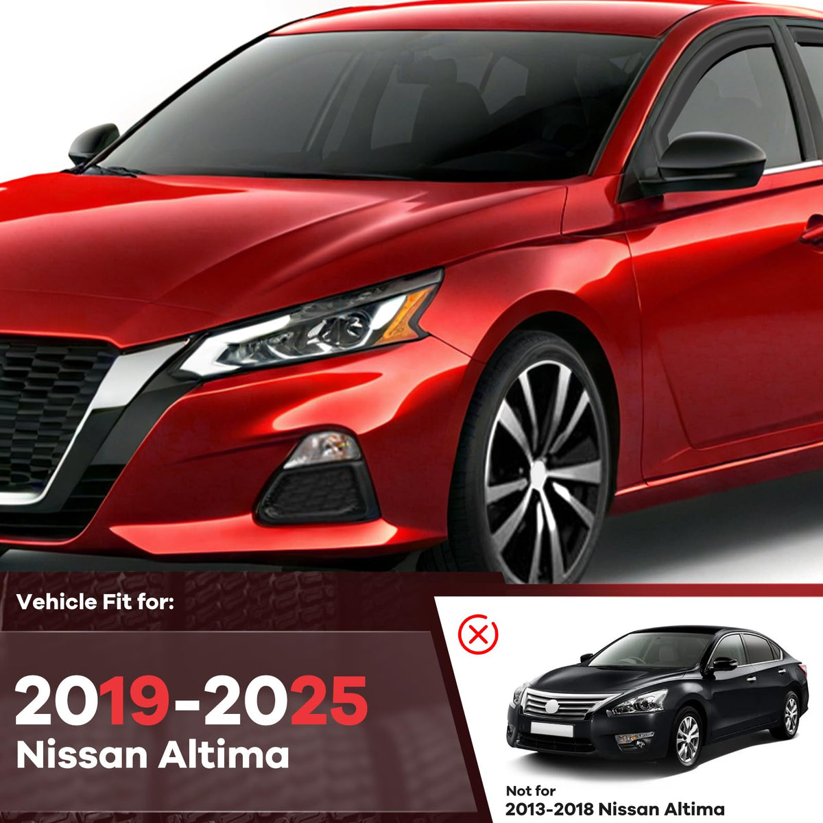 4PCS in Channel Window Rain Guards Fit for Nissan Altima 2019
