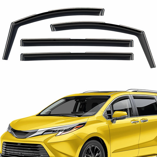 Extra Durable Window Deflectors in (For Toyota Sienna 21-27)