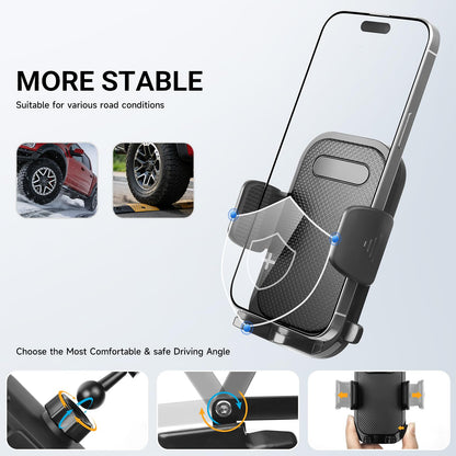 Car Phone Holder with Dashboard Storage Box for Toyota Tacoma 2024 2025 2026 & 4Runner 2025 2026 2027 Accessories (Car Phone Holder with Dash Organizer)