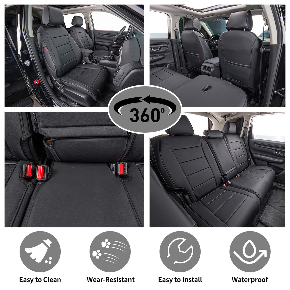 Custom Seat Covers for KIA Sportage 2023 (Black / 2023-2027 Sportage (No LX))