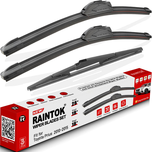 3 Pack Windshield Wiper Blades Replacement for Toyota Prius 2010 (26"/19"/16")