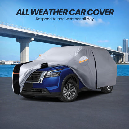 Multi Layer Car Cover Custom Fit for Nissan Pathfinder (W.Custom Fit Nissan Pathfinder / White Car Cover)