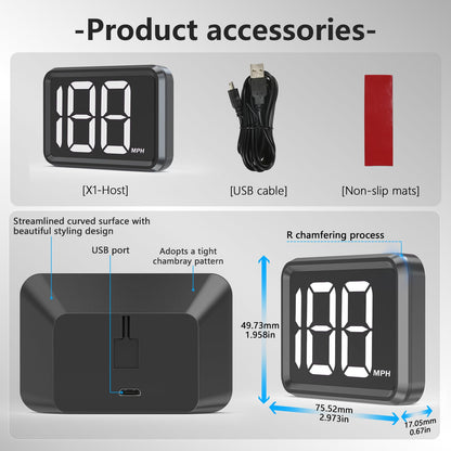 GPS Digital Speed Meter with MPH