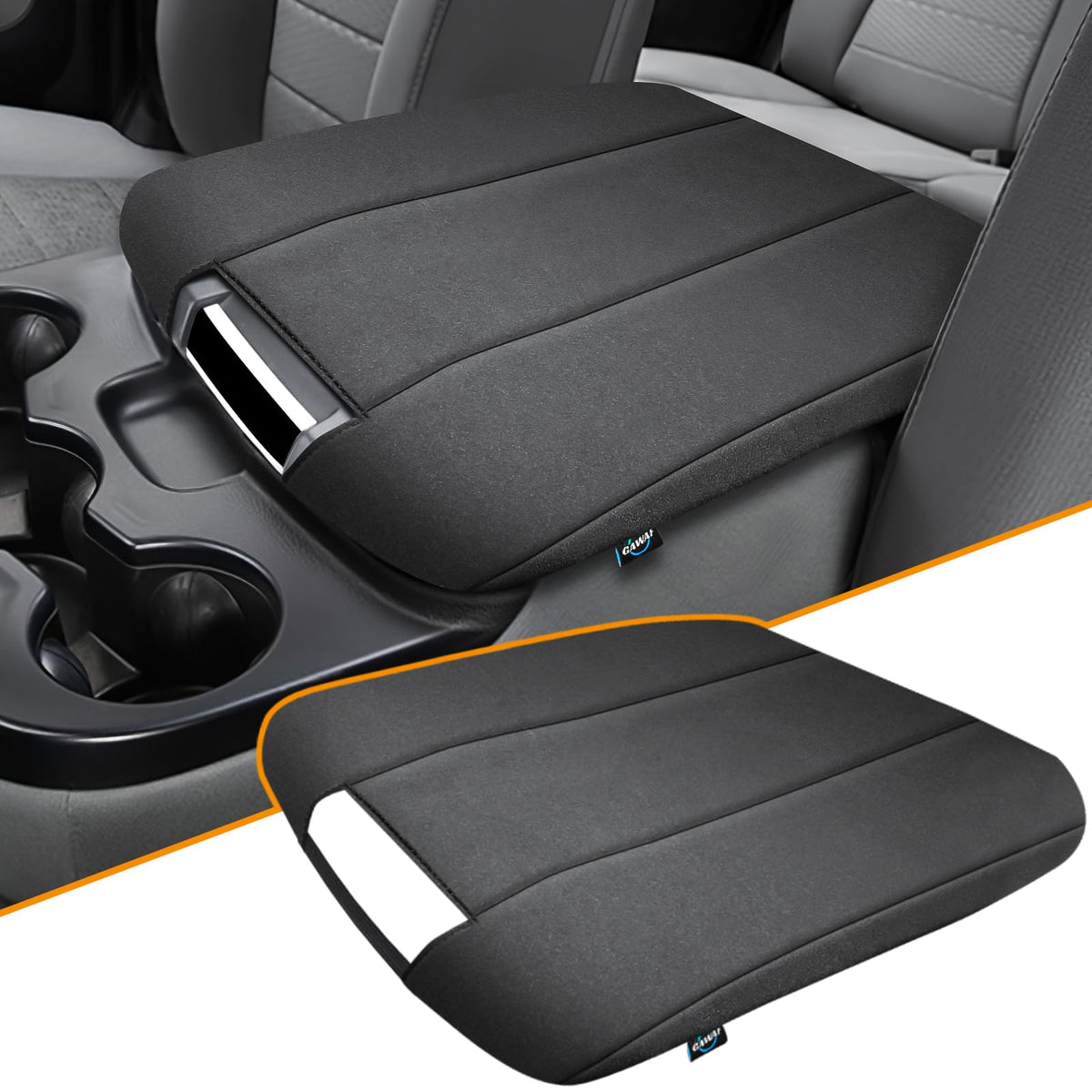 Center Console Cover for 2013 (Fit for 2013-2018 Dodge Ram Jump Seat / Black Neoprene)