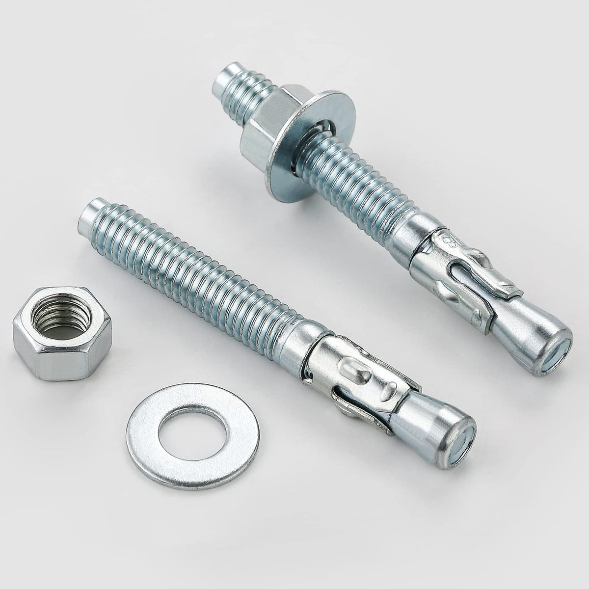 1/2" x5-1/2 Wedge Anchors for Concrete, Zinc-Plated, 30 PCS (1/2x5-1/2")