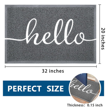 Funny Hello Mats Outdoor (Grey Hello / 2'8" x 1'8")